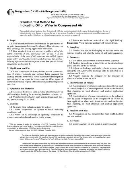 Standard Test Method for Indicating Oil 